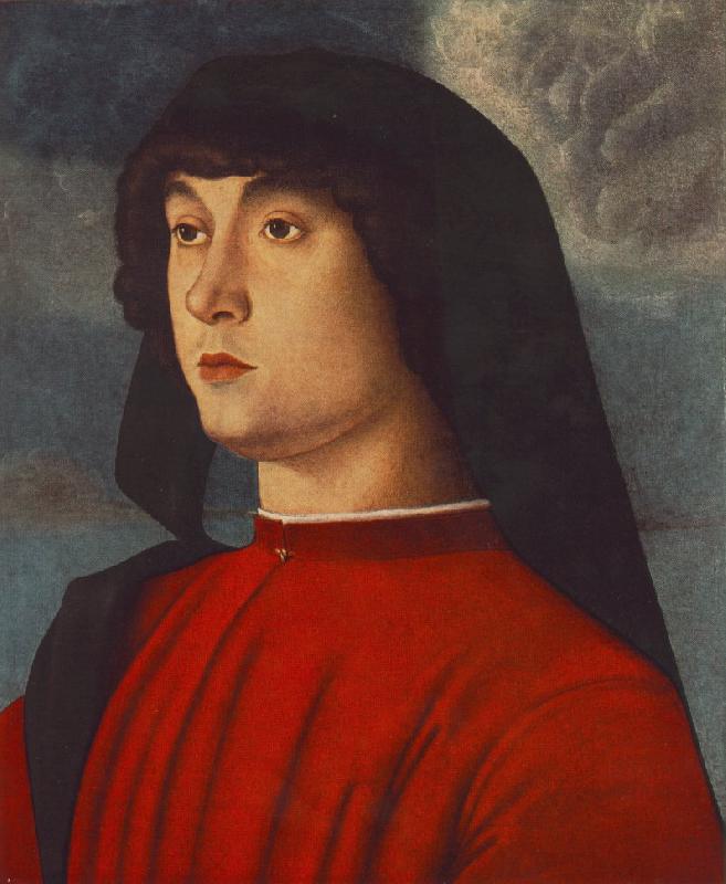BELLINI, Giovanni Portrait of a Young Man in Red3655 Germany oil painting art